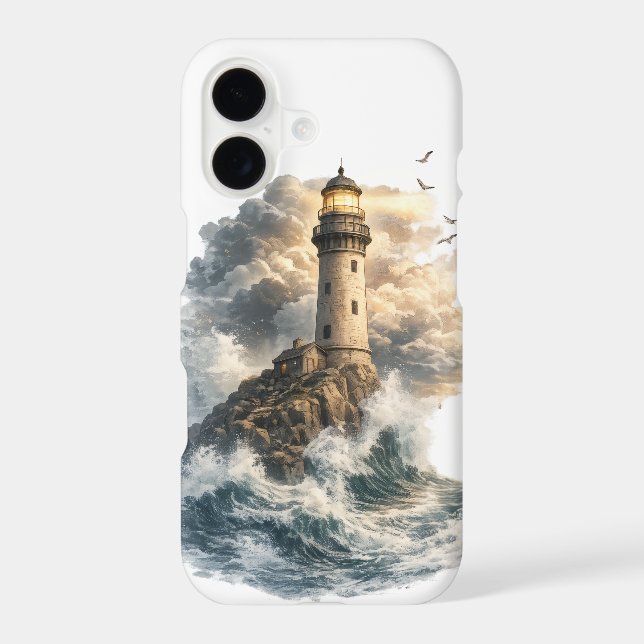 Vintage Ocean Lighthouse iPhone Case (Back)