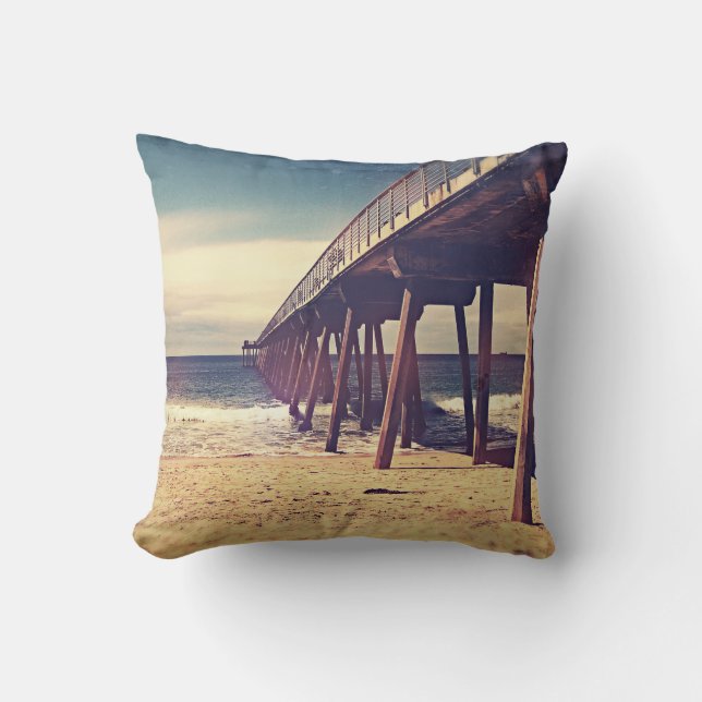 Vintage Ocean Pier Cushion (Front)