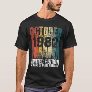 Vintage October 1982 Bday Gifts 38 Years Old 38Th T-Shirt