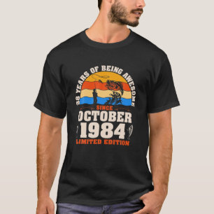 Vintage October 1984 38 Year Old Fishing Lover 38T T-Shirt