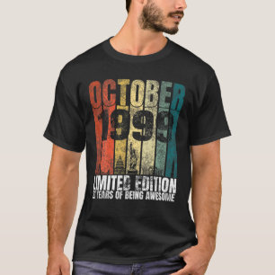 Vintage October 1999 Bday Gifts 21 Years Old 21St T-Shirt