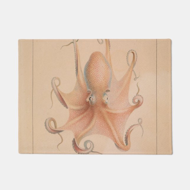 Vintage Octopus 1851 Eledon Aldrovandi Doormat (Front)