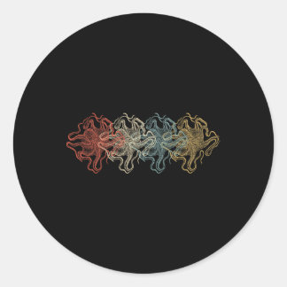 Vintage Octopus Animal Environmental Gifts Classic Round Sticker