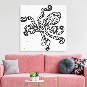 Vintage Octopus Canvas Print