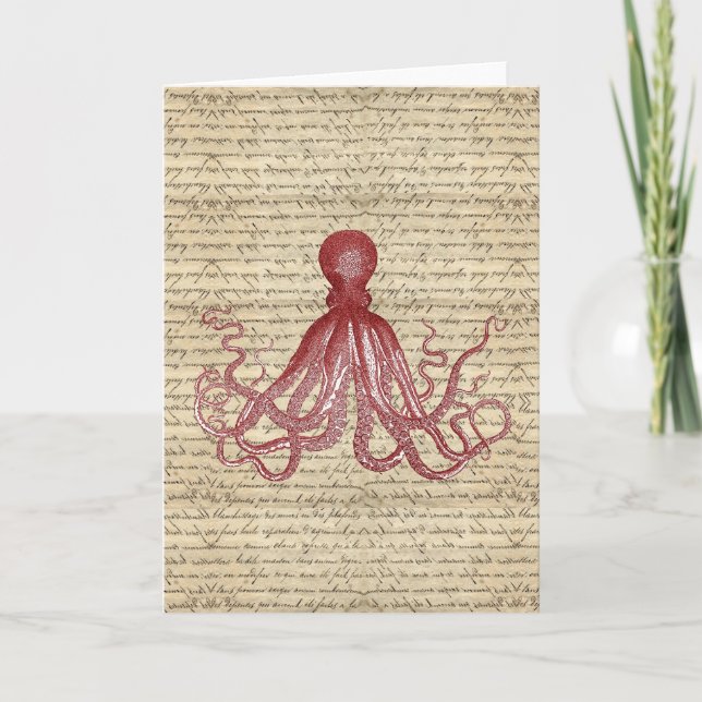 Vintage octopus card (Front)