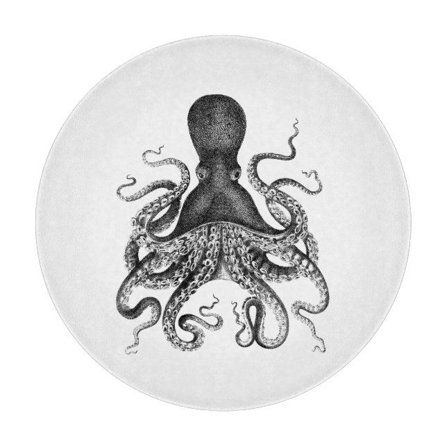 Vintage Octopus Cutting Board (Front)