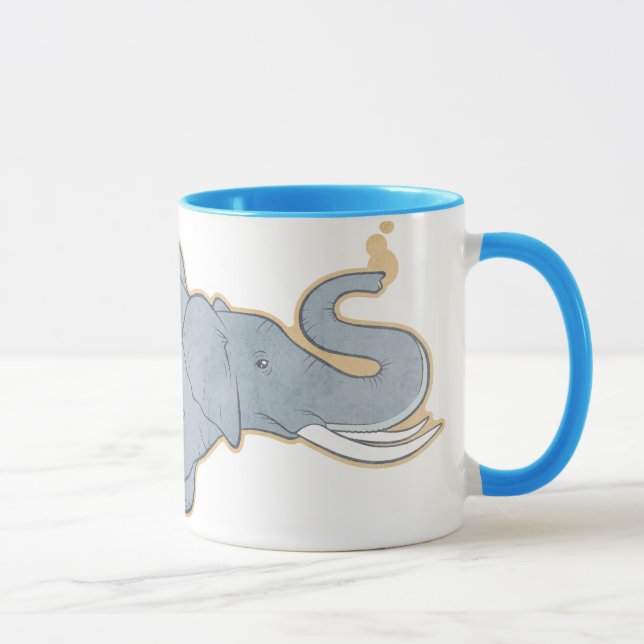 Vintage Octopus Elephant Mug (Right)