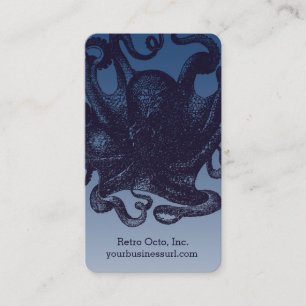 Vintage Octopus Illustration Business Card
