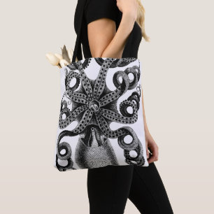Vintage Octopus Illustration Tote Bag