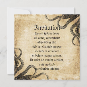 Vintage Octopus Invitation
