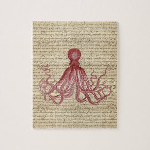 Vintage octopus jigsaw puzzle