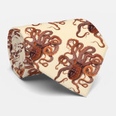 Vintage Octopus Macropus, Marine Aquatic Animals Tie (Rolled)