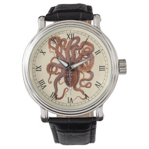 Vintage Octopus Macropus, Marine Aquatic Animals Watch