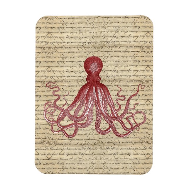 Vintage octopus magnet (Vertical)
