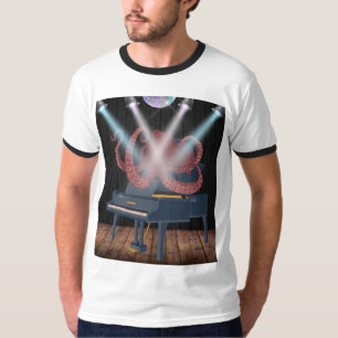  Vintage Octopus Men's Funny Cephalopod Concert  T-Shirt