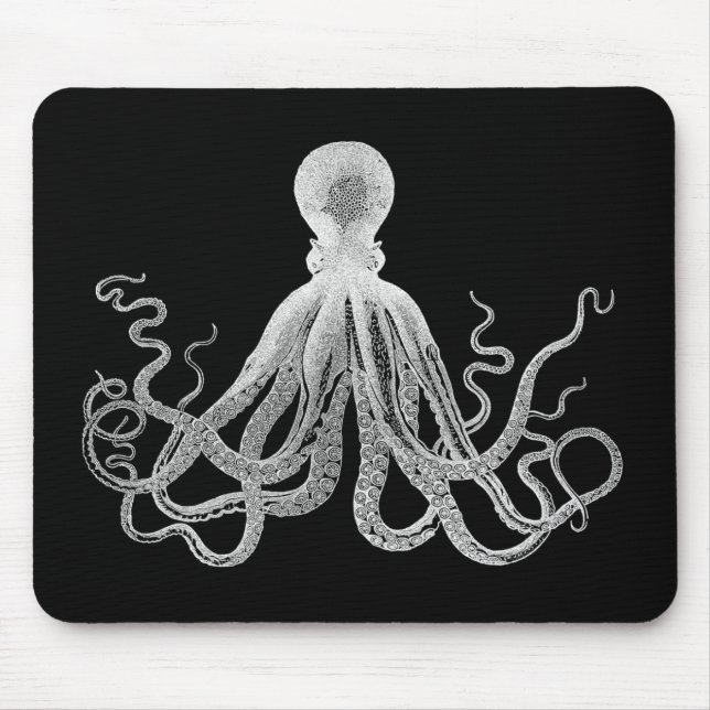 Vintage Octopus Mouse Mat (Front)