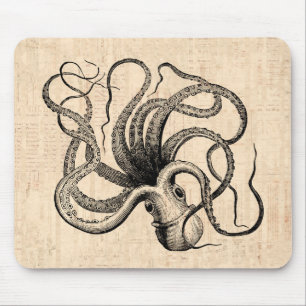 Vintage Octopus Mousepad