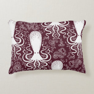 vintage Octopus pattern. Decorative Cushion