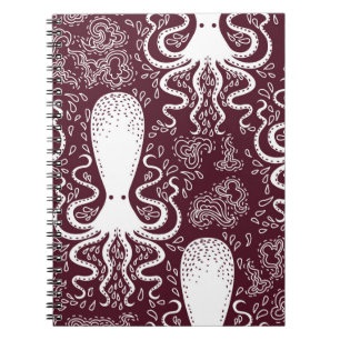 vintage Octopus pattern. Notebook