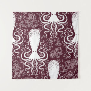 vintage Octopus pattern. Tapestry