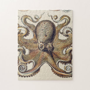 Vintage Octopus Squid by Ernst Haeckel Jigsaw Puzzle