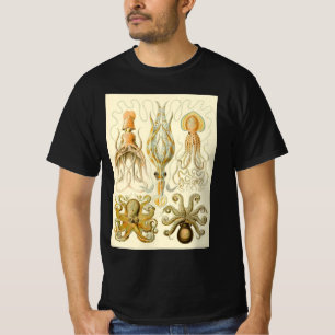 Vintage Octopus Squid Gamochonia by Ernst Haeckel T-Shirt