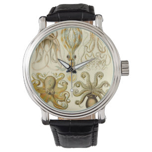 Vintage Octopus Squid Gamochonia by Ernst Haeckel Watch