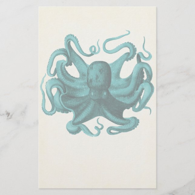 Vintage Octopus Stationery (Front)