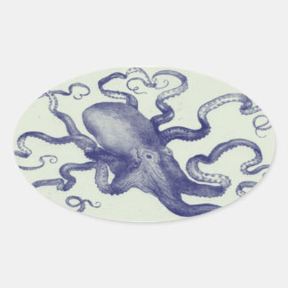 vintage octopus sticker