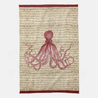 Vintage octopus tea towel