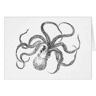 Vintage Octopus Template