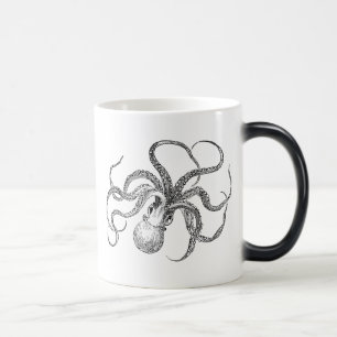Vintage Octopus Template Magic Mug