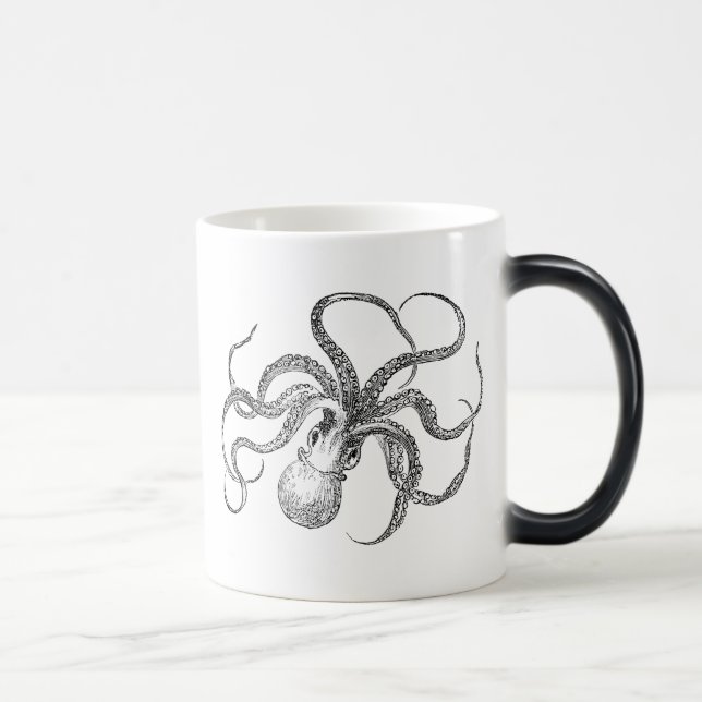 Vintage Octopus Template Magic Mug (Right)