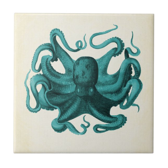Vintage Octopus Tile (Front)