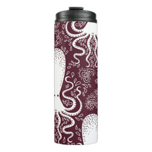 Vintage Octopus: Underwater Pattern Splendour Thermal Tumbler