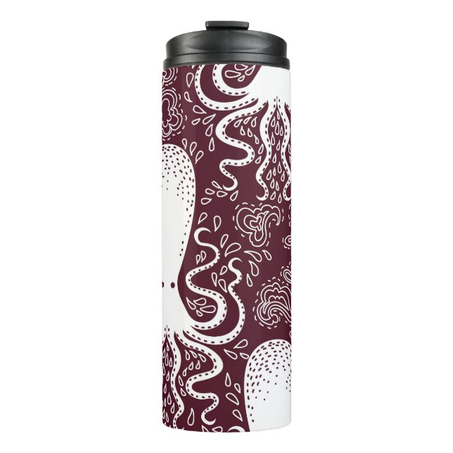 Vintage Octopus: Underwater Pattern Splendour Thermal Tumbler (Front)
