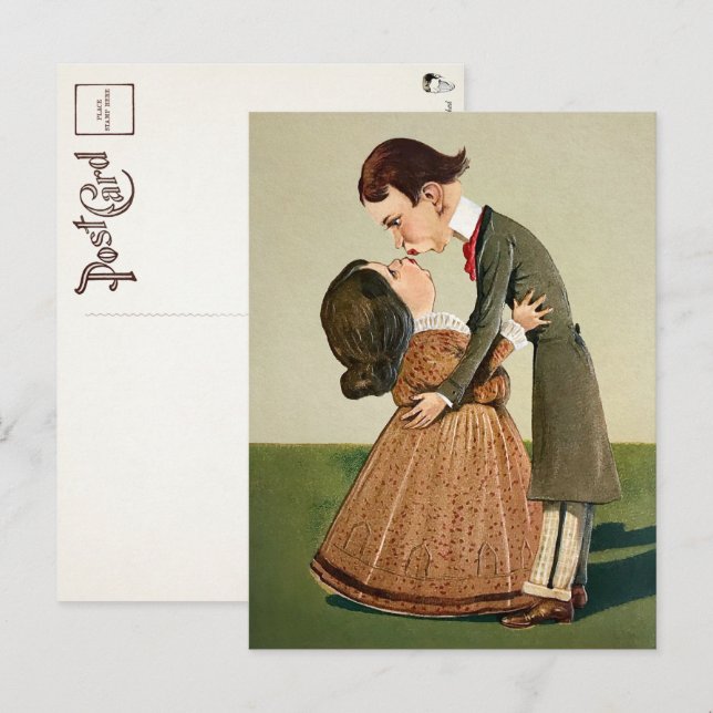 Vintage Odd Couple Postcard  (Front/Back)