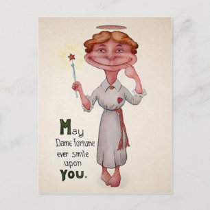 Vintage Odd Dame Victorian Postcard