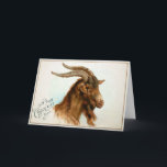 Vintage Odd Goat Holiday Card<br><div class="desc">Vintage Victorian Yule Goat odd Christmas card. High quality vintage image.</div>