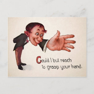 Vintage Odd Hand Shake Victorian Postcard