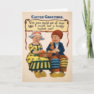 Vintage Odd Kids Easter Card
