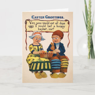 Vintage Odd Kids Easter Card