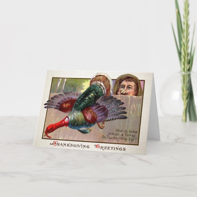 Vintage Odd Thanksgiving Card (Front)
