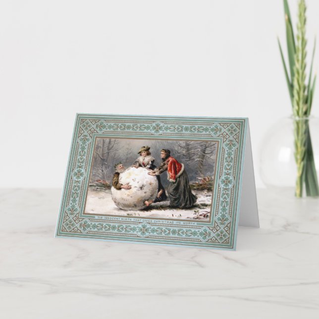 Vintage Odd Victorian Christmas Card (Front)