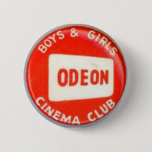 Vintage Odeon Cinema Boys and Girls Club 6 Cm Round Badge