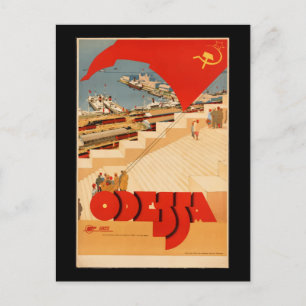 Vintage Odessa Ukraine Travel Poster Postcard