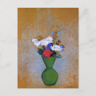 Vintage Odilon Redon Flowers in Vase Postcard