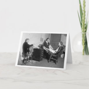 Vintage Office - Good Friends at Work, Card