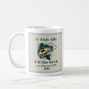 Vintage OFishAlly Retired Big Fish Off The Hook Coffee Mug