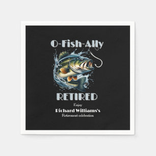 Vintage OFishAlly Retired Big Fish Take The Bait  Napkin